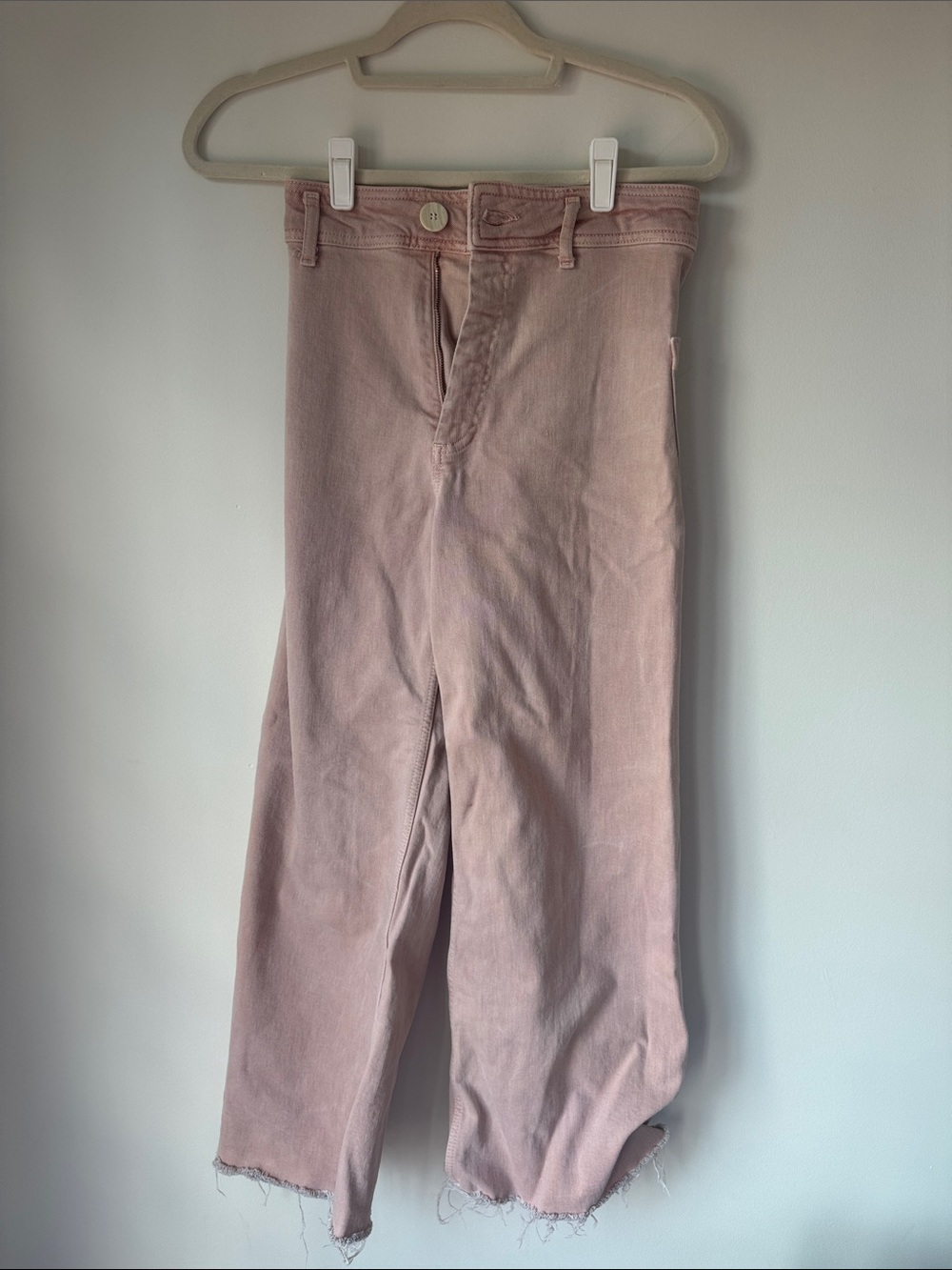 ZARA Dusty Pink The marine Straight Jeans - Picture 1 of 4